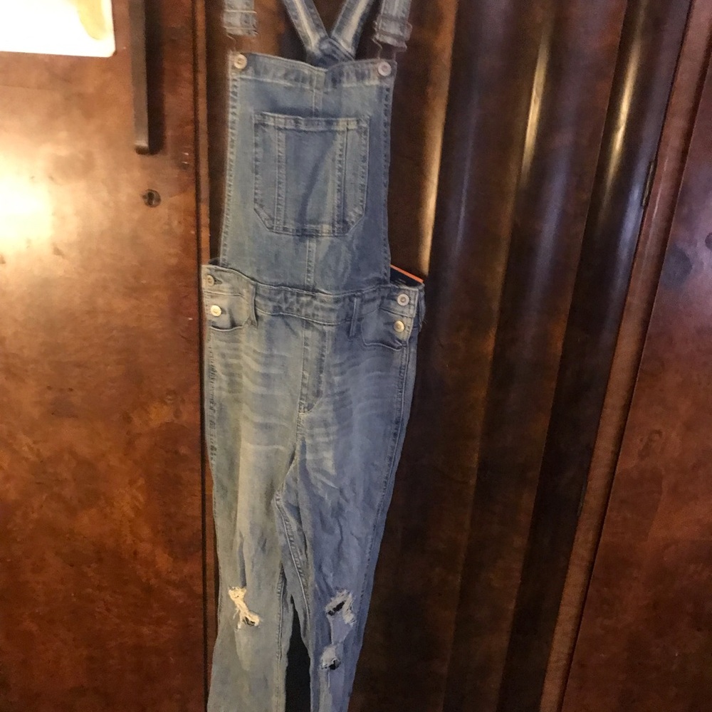 Womens Hollister Distressed Overalls